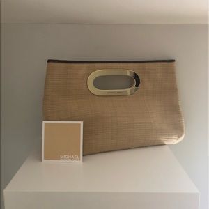 *LIKE NEW* Michael Kors Straw Clutch